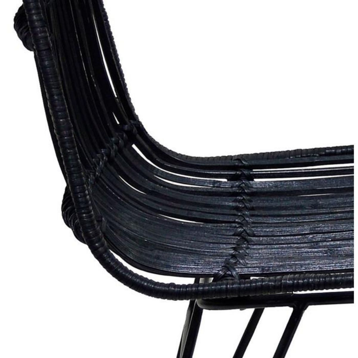 Paris Prix Chaise Design en Rotin  Caracas  88cm Noir