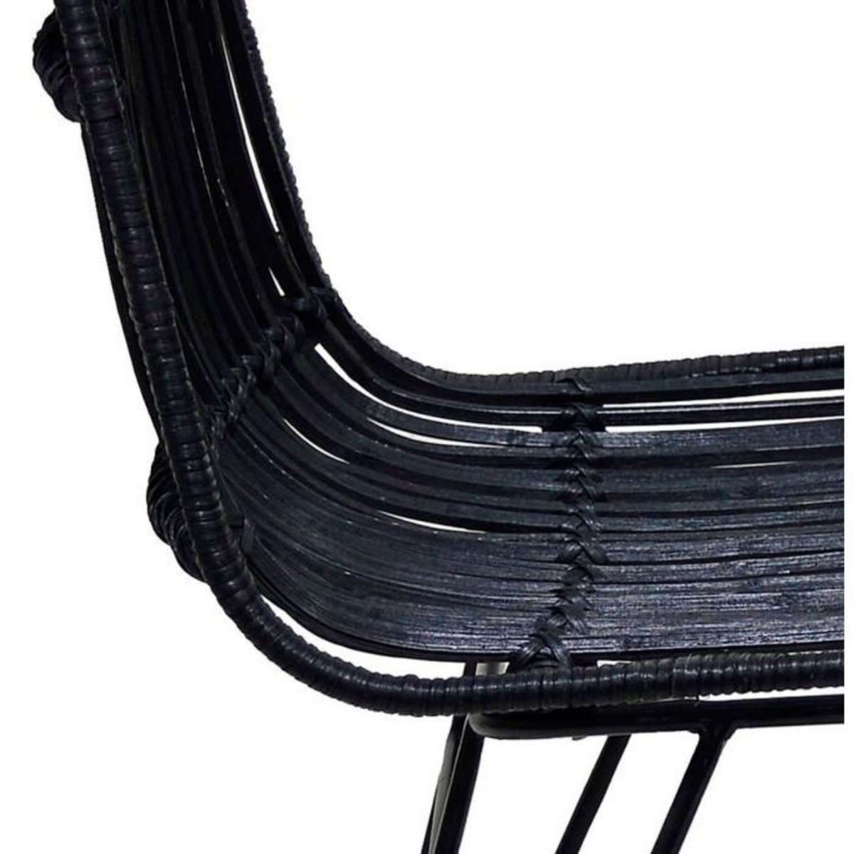 Paris Prix Chaise Design en Rotin  Caracas  88cm Noir