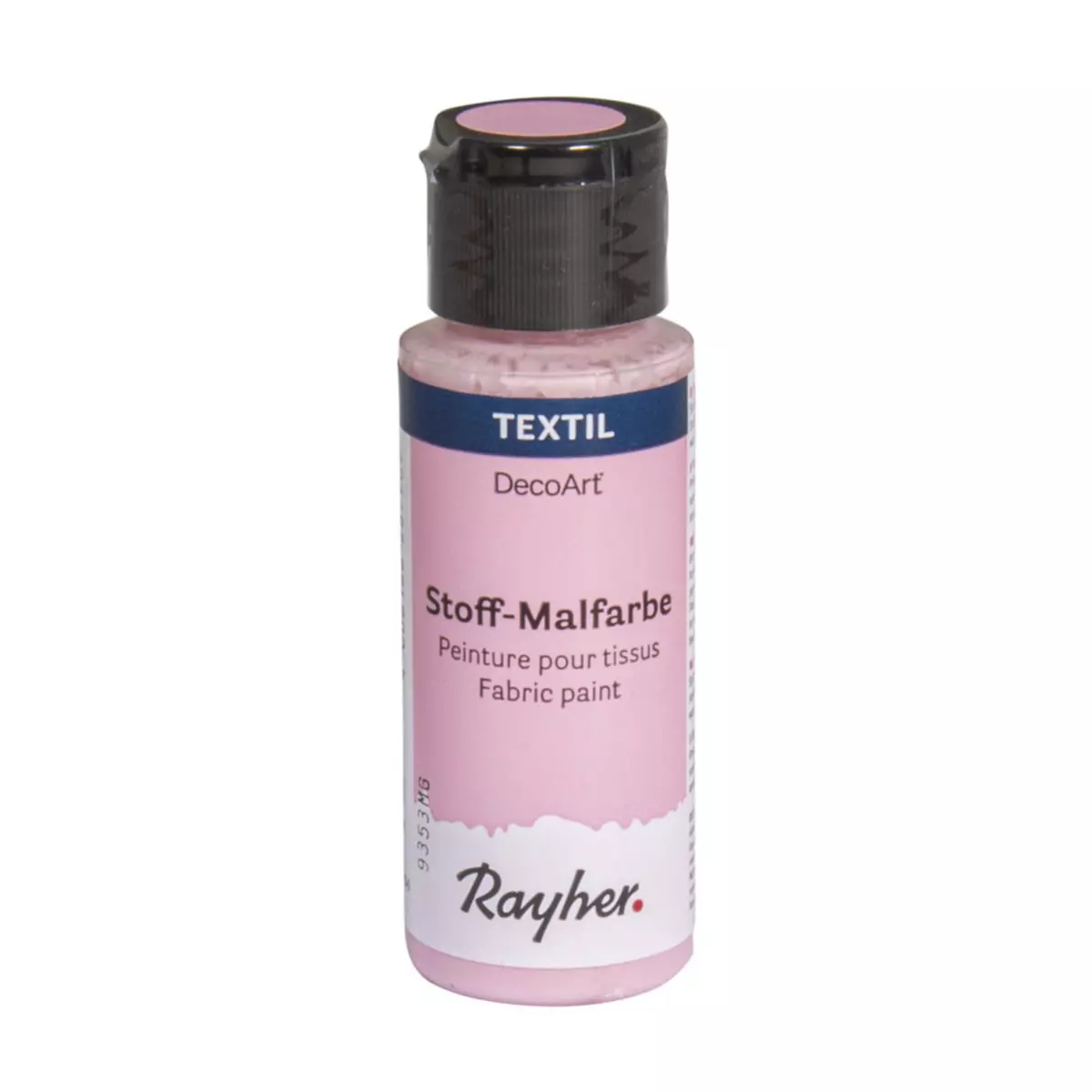 Rayher Peinture pour tissus, rose layette, flacon 59ml
