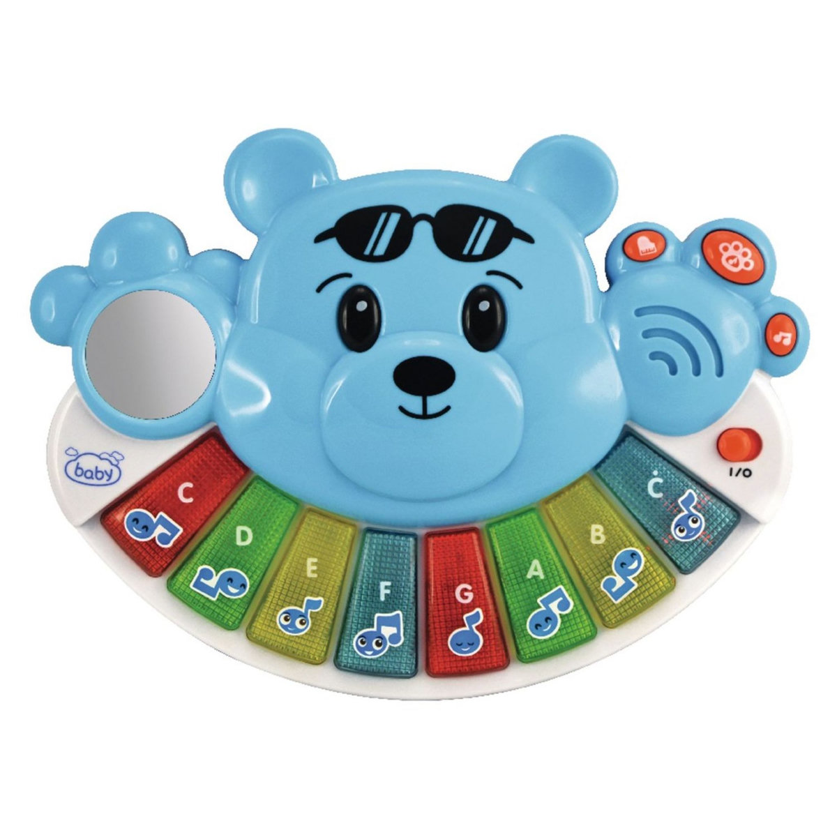 One Two Fun Mon piano ourson - bleu