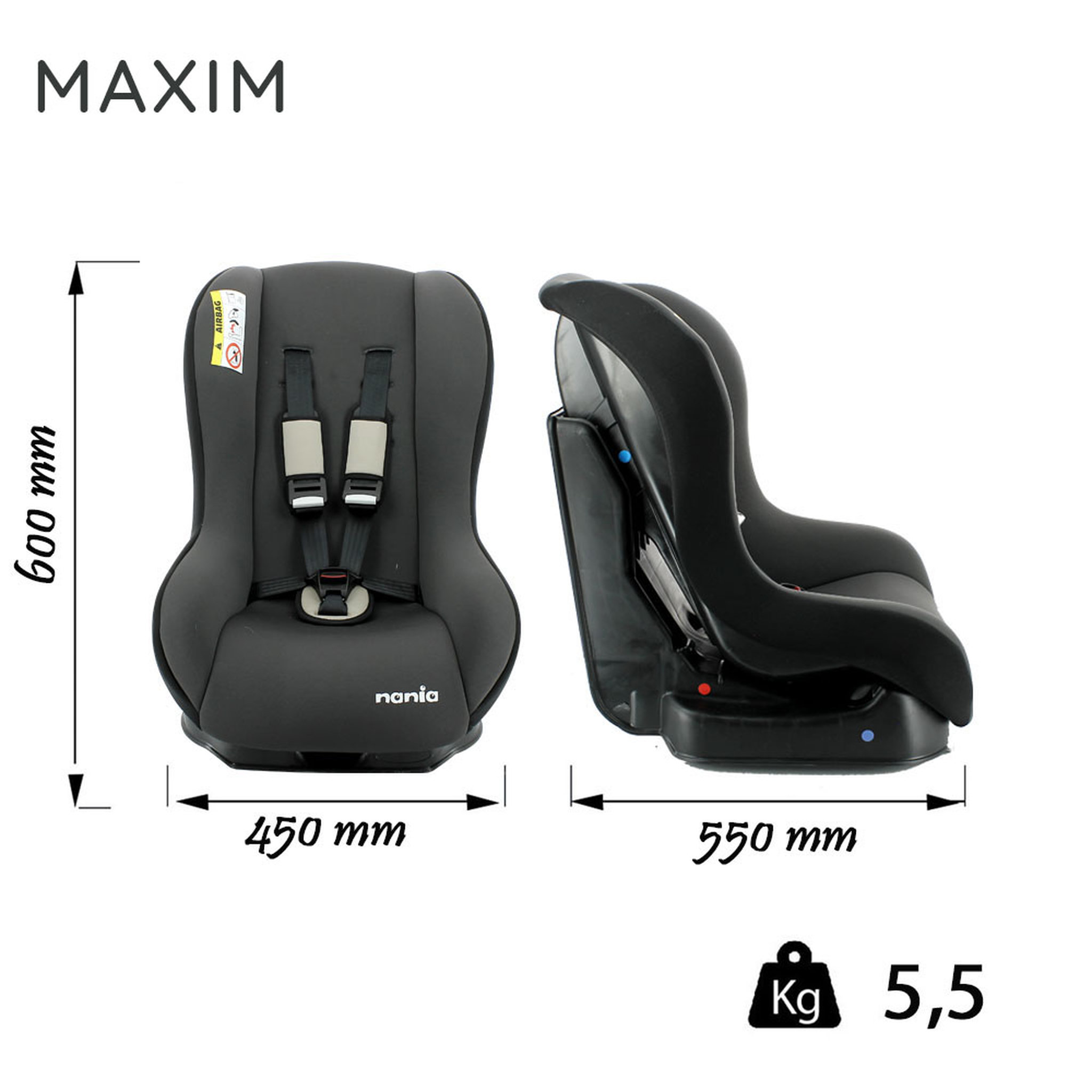 Voir la diapositive 3 : NANIA Siège auto groupe 0/1 Maxim Access