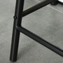 HOMCOM Ensemble table de bar design industriel + 2 tabourets MDF imitation bois noyer métal noir