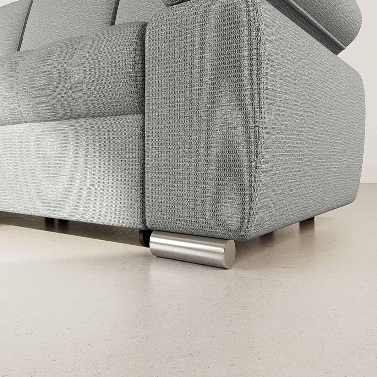 BEST MOBILIER Bianca - canapé d'angle gauche 4 places convertible avec coffre en tissu texturé