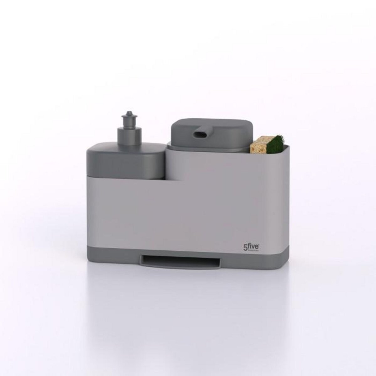 FIVE Distributeur à Savon Avec Organiseur  Néo 2  23cm Gris