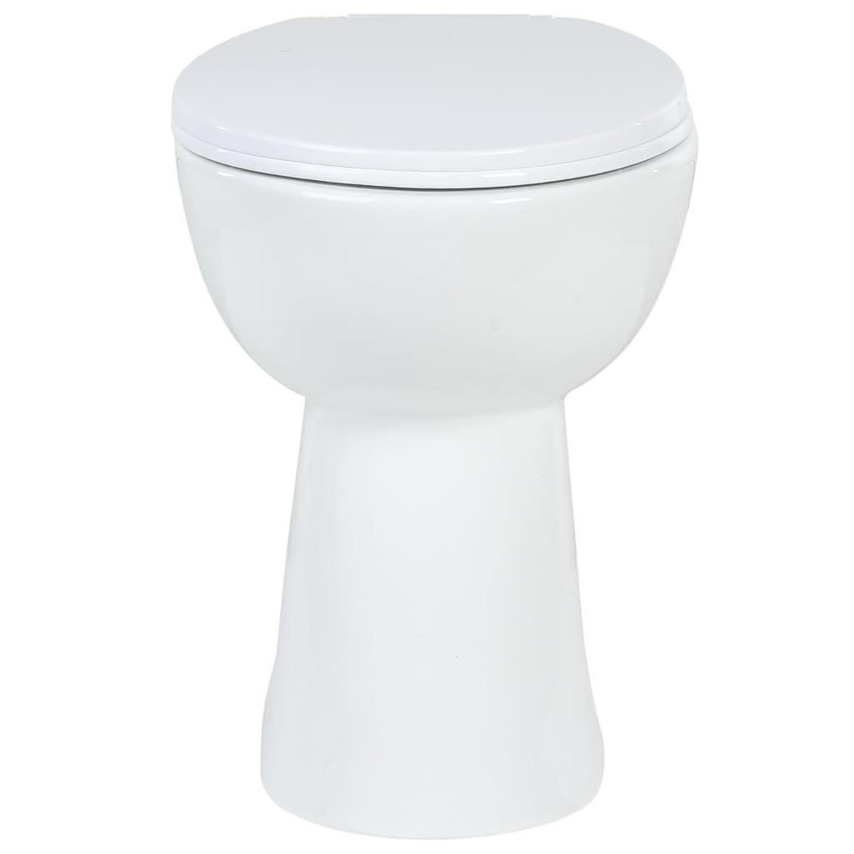 VIDAXL Toilette haute sans bord fermeture douce 7 cm Ceramique Blanc