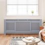Voir la diapositive 3 : VIDAXL Cache-radiateur MDF Gris 205 cm