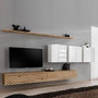 Voir la diapositive 1 : Paris Prix Ensemble Meuble TV  Switch Lamel VII  340cm Naturel & Blanc