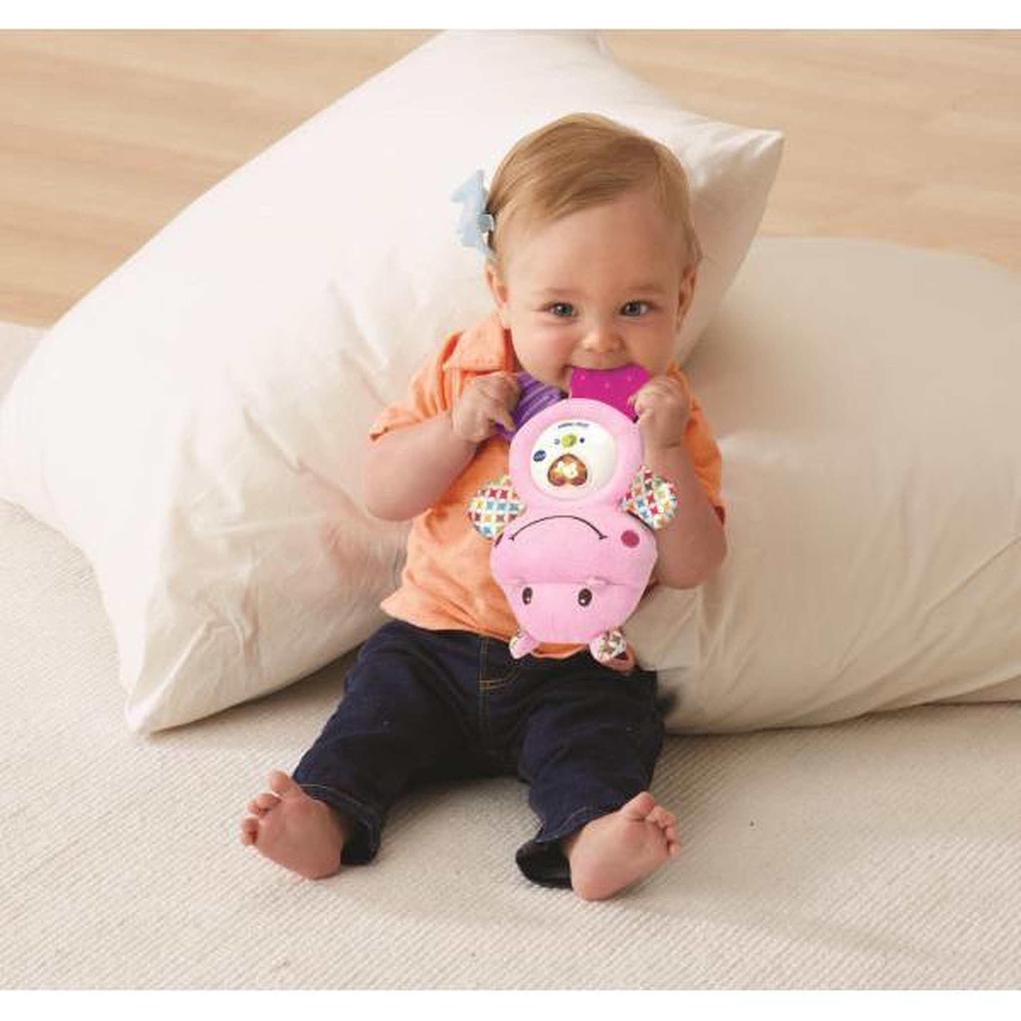 Voir la diapositive 3 : VTECH BABY VTECH BABY - Hochet Croc'Hippo - Peluche Texturée Rose