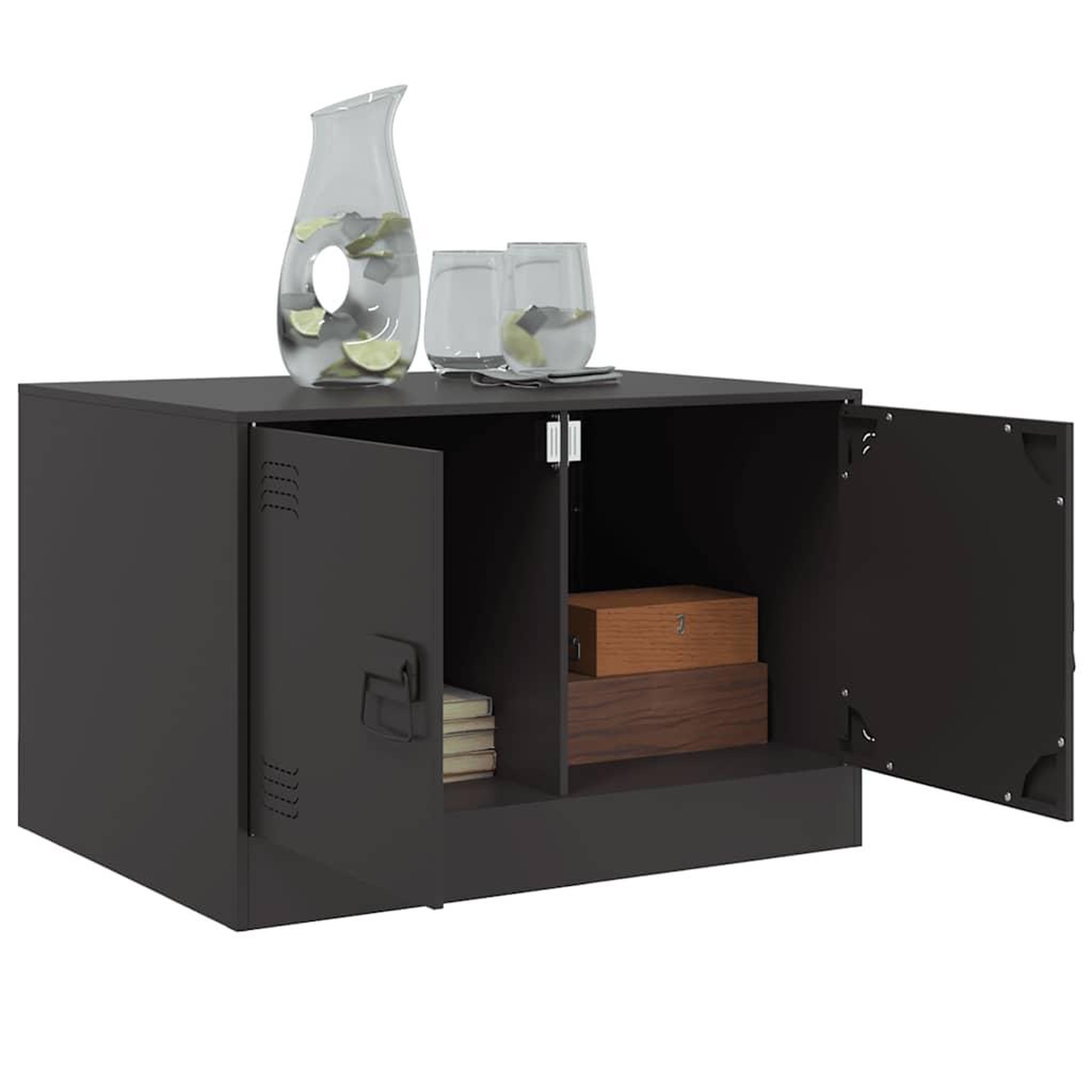 Voir la diapositive 5 : VIDAXL Table basse noir 67x50x44 cm acier