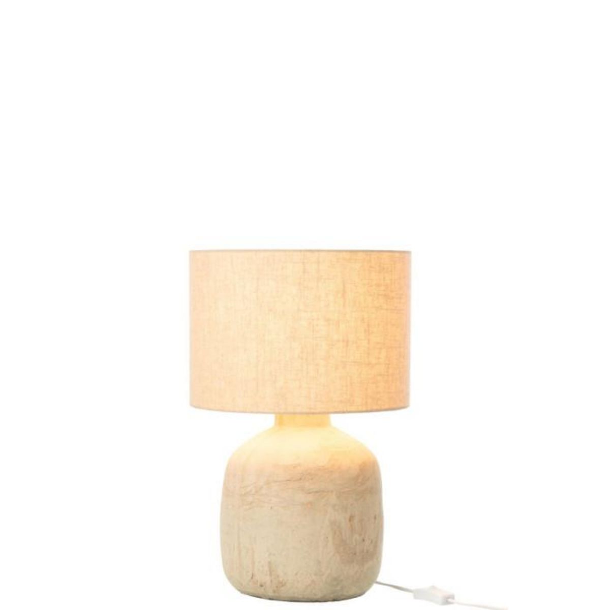 Paris Prix Lampe à Poser en Terre Cuite  Mia  47cm Beige