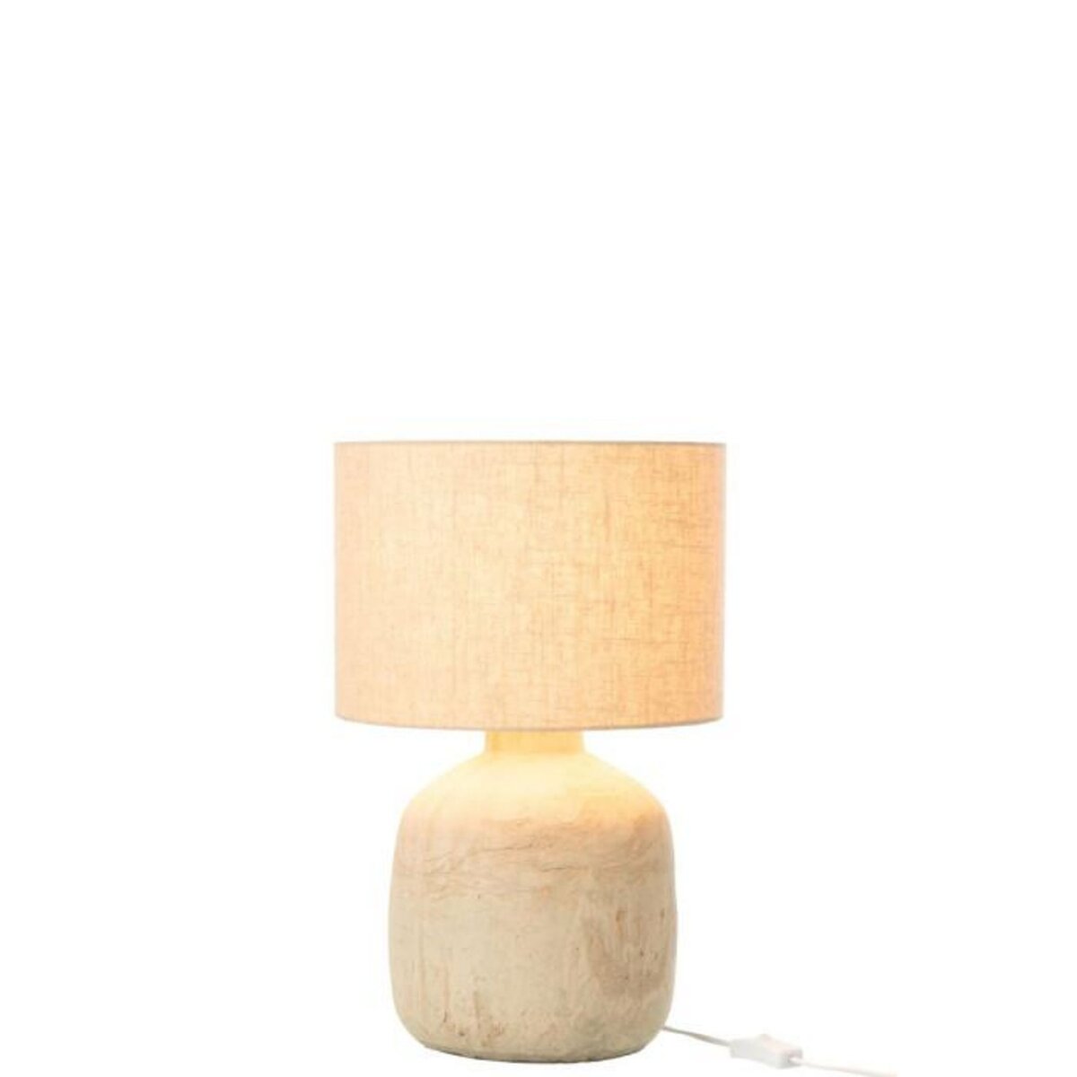 Paris Prix Lampe à Poser en Terre Cuite  Mia  47cm Beige