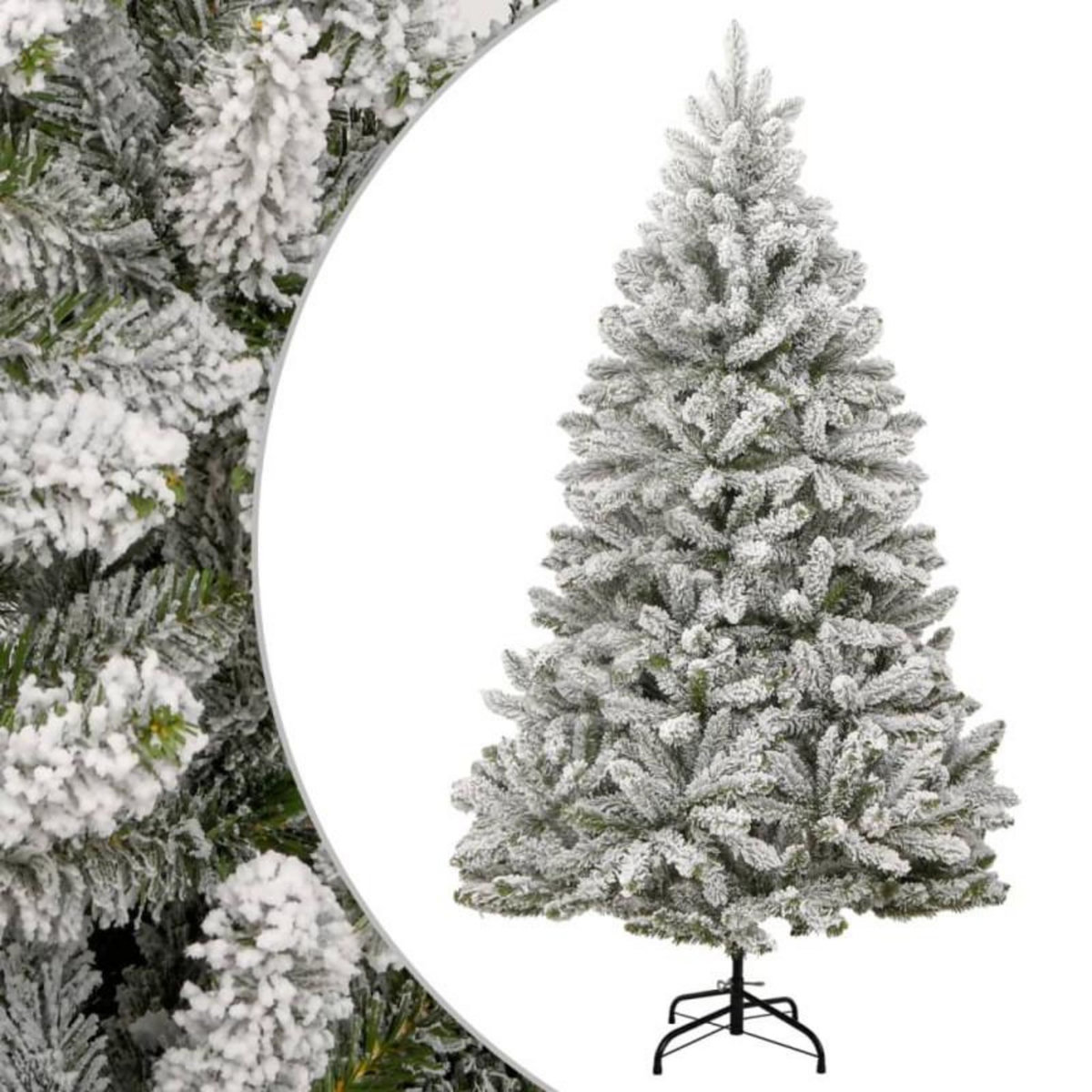 VIDAXL Sapin de Noël artificiel à charnières avec neige floquée 270 cm