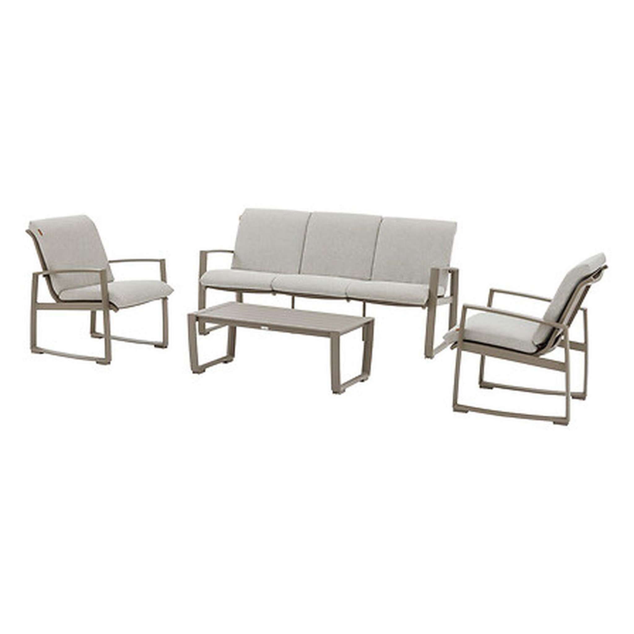 Voir la diapositive 1 : HESPERIDE Salon de jardin en aluminium 5 places BOREANE