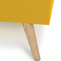 Voir la diapositive 3 : ID MARKET Lit double scandinave OSLO avec tête de lit et sommier 140 x 190 cm tissu jaune moutarde