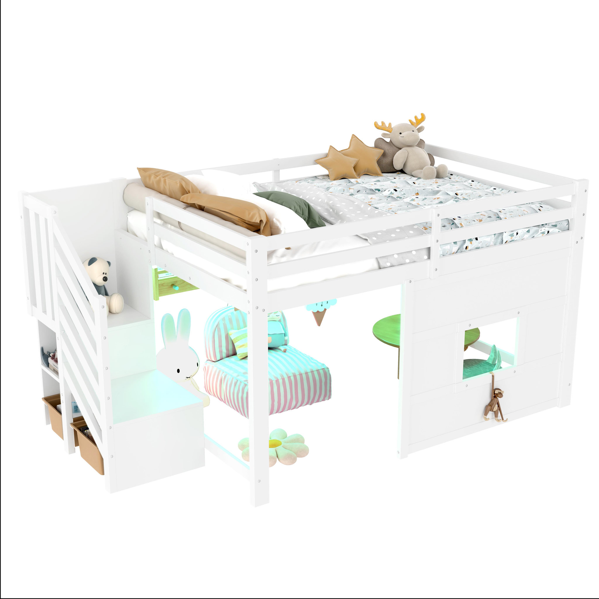 Voir la diapositive 1 : MERAX Lit mezzanine enfant