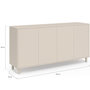 Voir la diapositive 5 : ID MARKET Buffet 160 cm BERTILLE 4 portes bois coloris beige