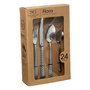 Voir la diapositive 2 : SECRET DE GOURMET Ménagère 24 pièces Flora - Inox