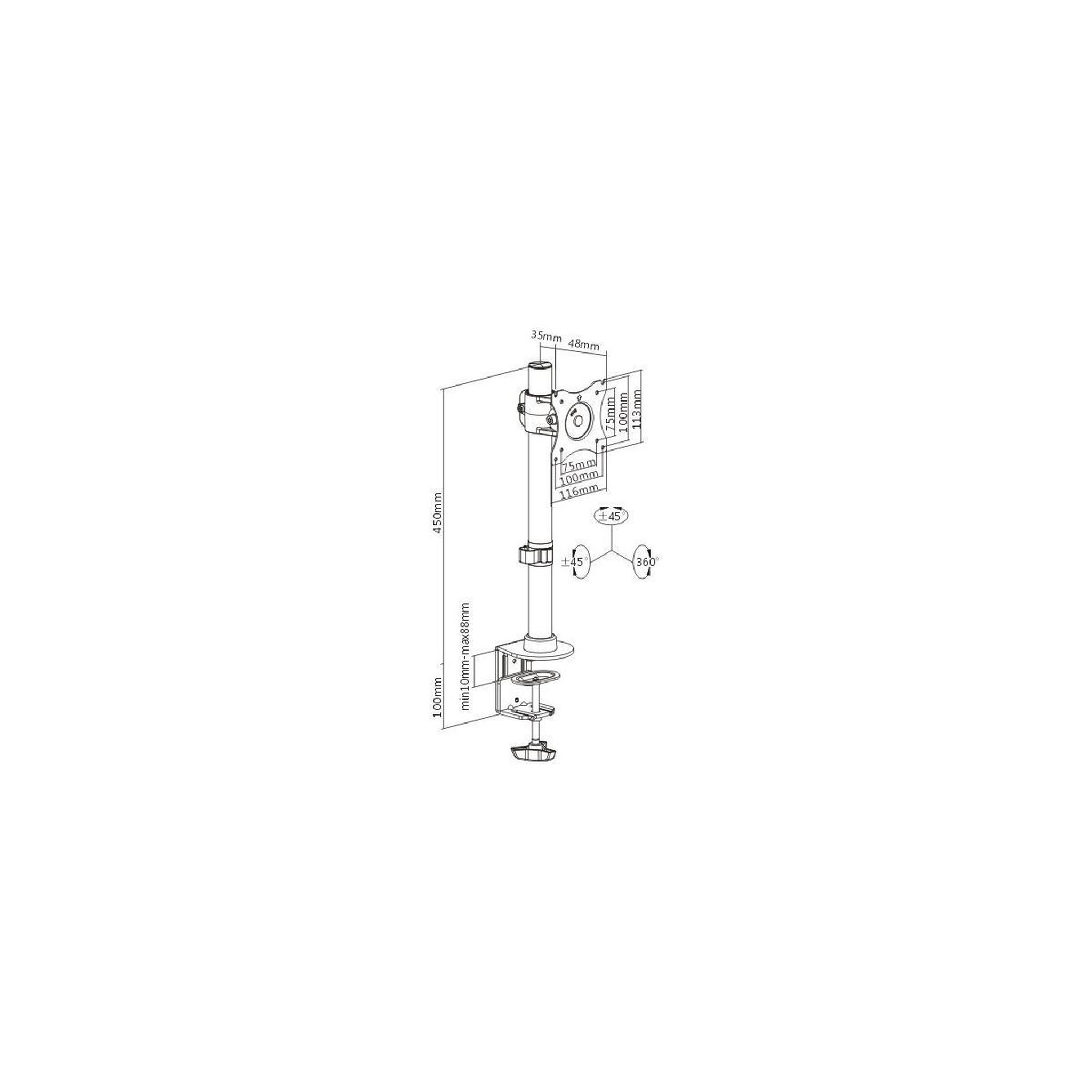 Voir la diapositive 3 : LINK Link accessori lkbr05 support d'écran plat pour bureau 68,6 cm (27 ) noir