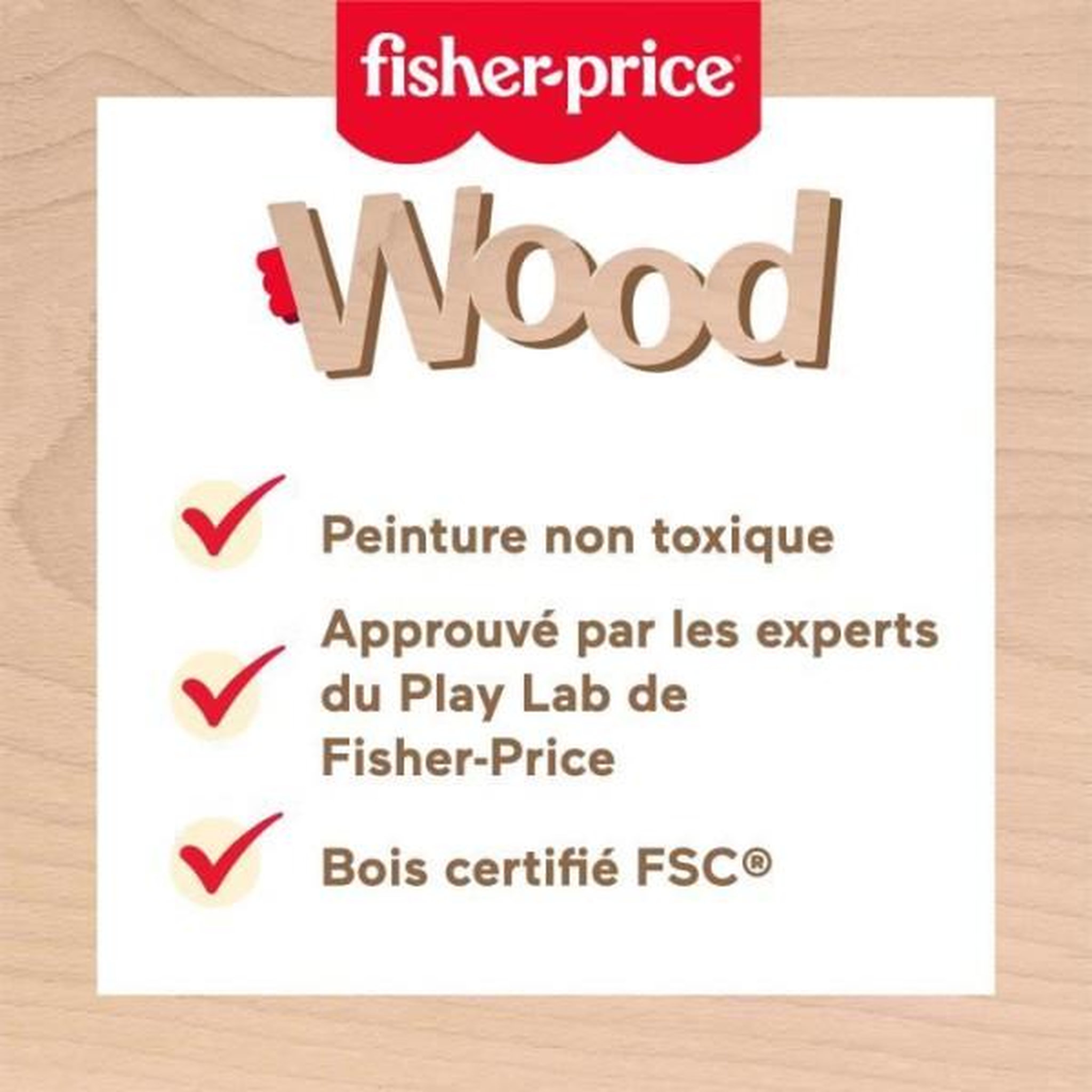 Voir la diapositive 5 : FISHER PRICE Fisher-Price - Puzzle Animaux en Bois - Tri de formes avec 13 pieces - Fisher-Price - JFG10