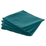 ATMOSPHERA Lot de 4 Serviettes de Table  Chambray  40x40cm Bleu Canard