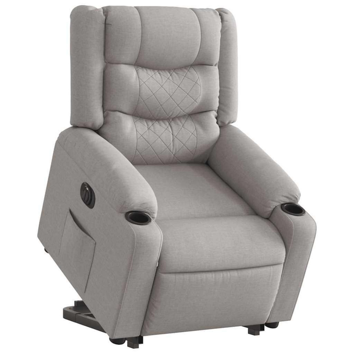 VIDAXL Fauteuil inclinable electrique gris nuage tissu