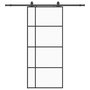 Voir la diapositive 2 : VIDAXL Porte coulissante kit de quincaillerie noir 90x205 cm verre ESG