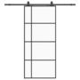 Voir la diapositive 2 : VIDAXL Porte coulissante kit de quincaillerie noir 90x205 cm verre ESG