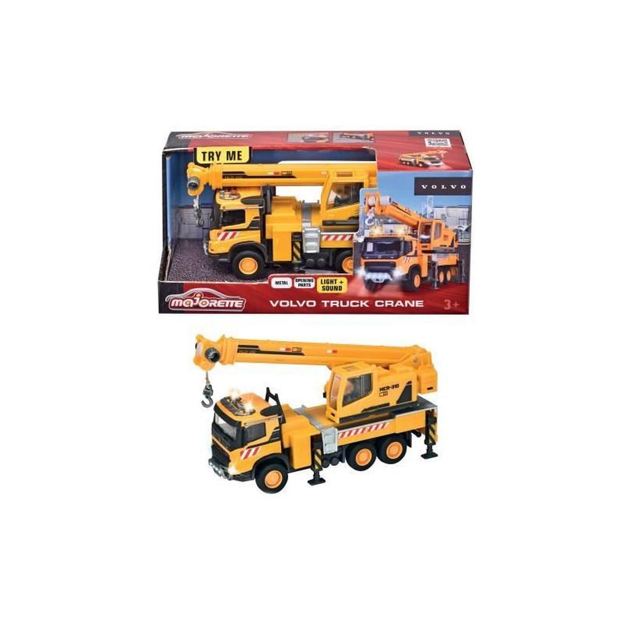 Voir la diapositive 1 : Majorette Majorette - Volvo Camion Grue - Des 3 Ans