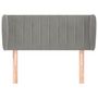 Voir la diapositive 3 : VIDAXL Tete de lit avec oreilles Gris clair 83x23x78/88 cm Velours