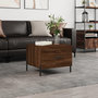Voir la diapositive 1 : VIDAXL Table basse Chene marron 50x50x40 cm Bois d'ingenierie