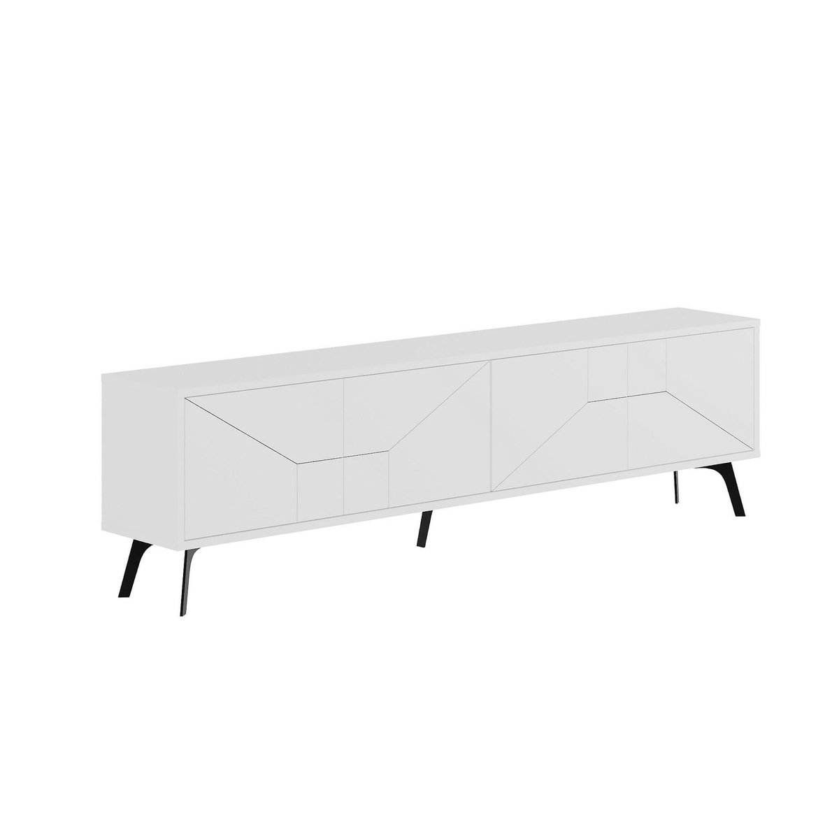 Habitat et Jardin Meuble TV en bois  Dune  - 180 x 29 x 50 cm - Blanc