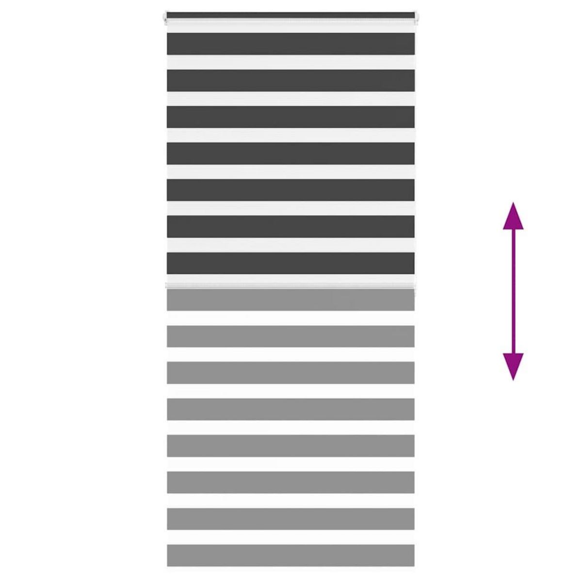 VIDAXL Store zebre noir 100x200 cm largeur du tissu 95,9 cm polyester