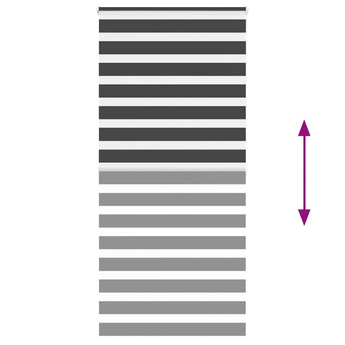 VIDAXL Store zebre noir 100x200 cm largeur du tissu 95,9 cm polyester