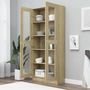 Voir la diapositive 3 : VIDAXL Armoire vitrine Chene sonoma 82,5x30,5x185,5 cm Bois ingenierie