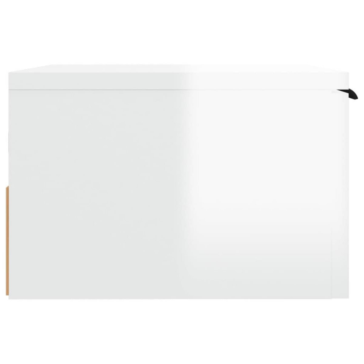 VIDAXL Table de chevet murale blanc brillant 34x30x20 cm