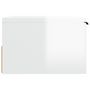 Voir la diapositive 4 : VIDAXL Table de chevet murale blanc brillant 34x30x20 cm