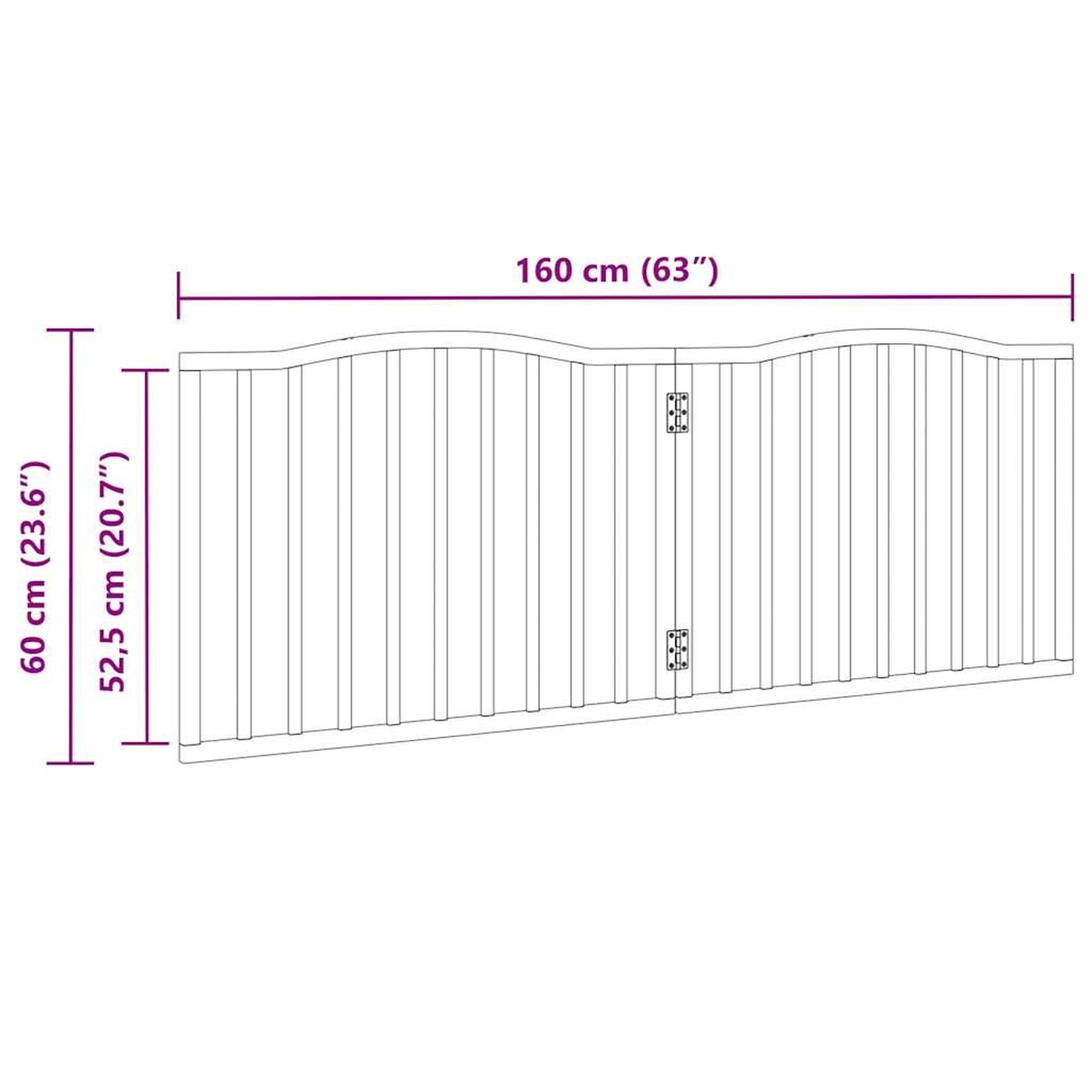 Voir la diapositive 6 : VIDAXL Barriere pour chien pliable 2 panneaux 160 cm bois de peuplier