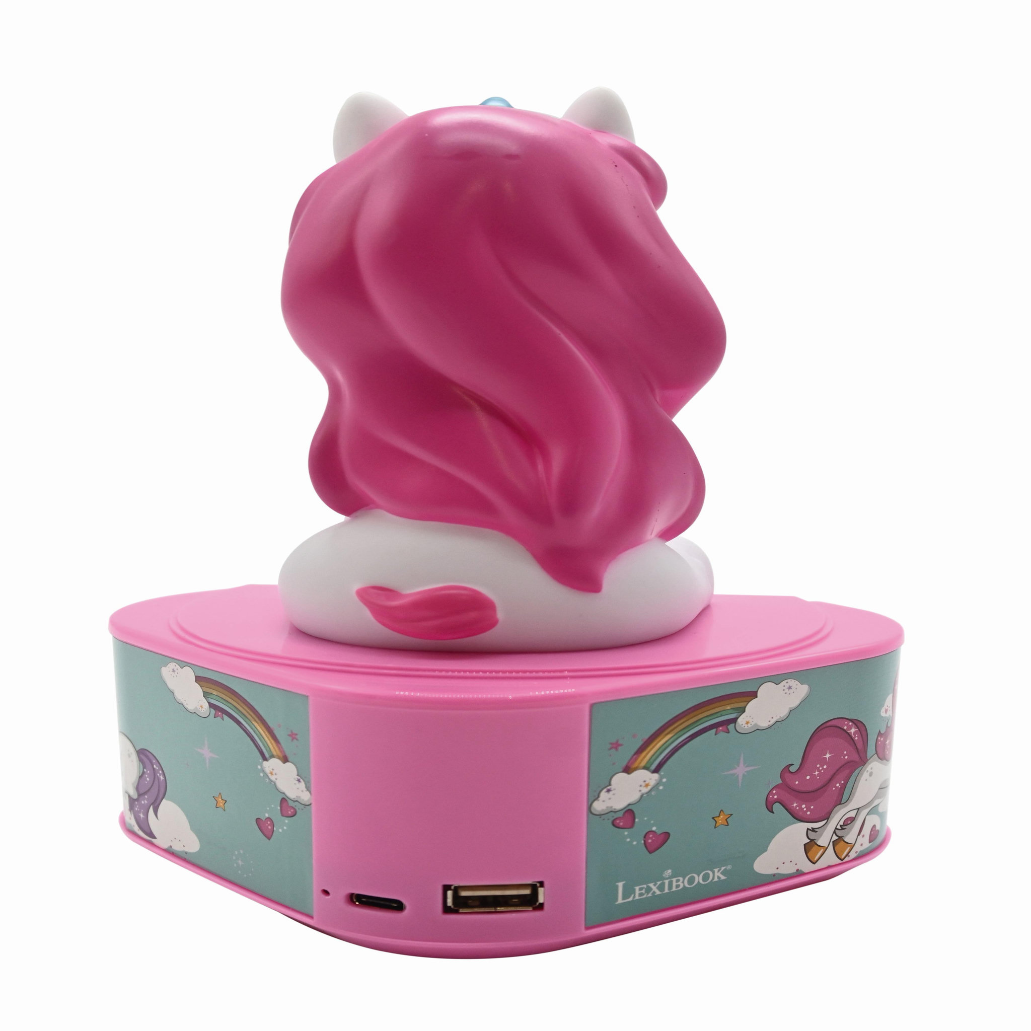 Voir la diapositive 3 : Lexibook Enceinte Bluetooth avec figurine lumineuse Licorne