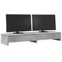 Voir la diapositive 3 : VIDAXL Support de moniteur avec tiroirs gris béton bois d ingénierie