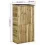 Voir la diapositive 6 : VIDAXL Abri a outils pour jardin Pin 85x48x177 cm