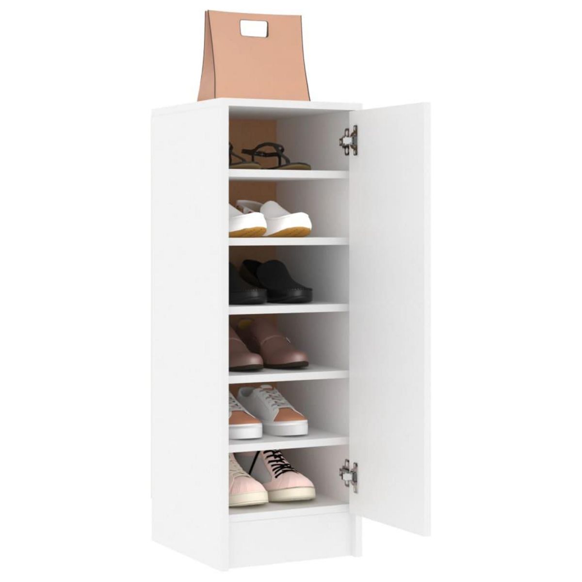 VIDAXL Armoire a chaussures Blanc 32x35x92 cm Agglomere