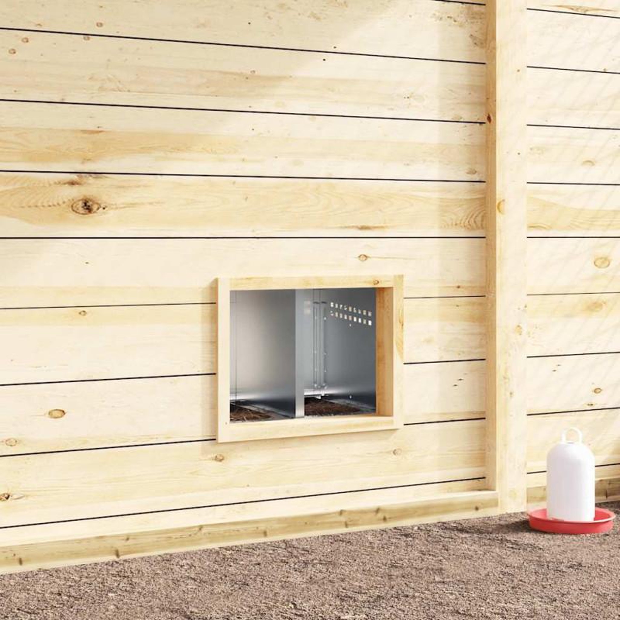 Voir la diapositive 3 : VIDAXL Nichoir à poules 2 compartiments, fixation murale, acier galvanisé