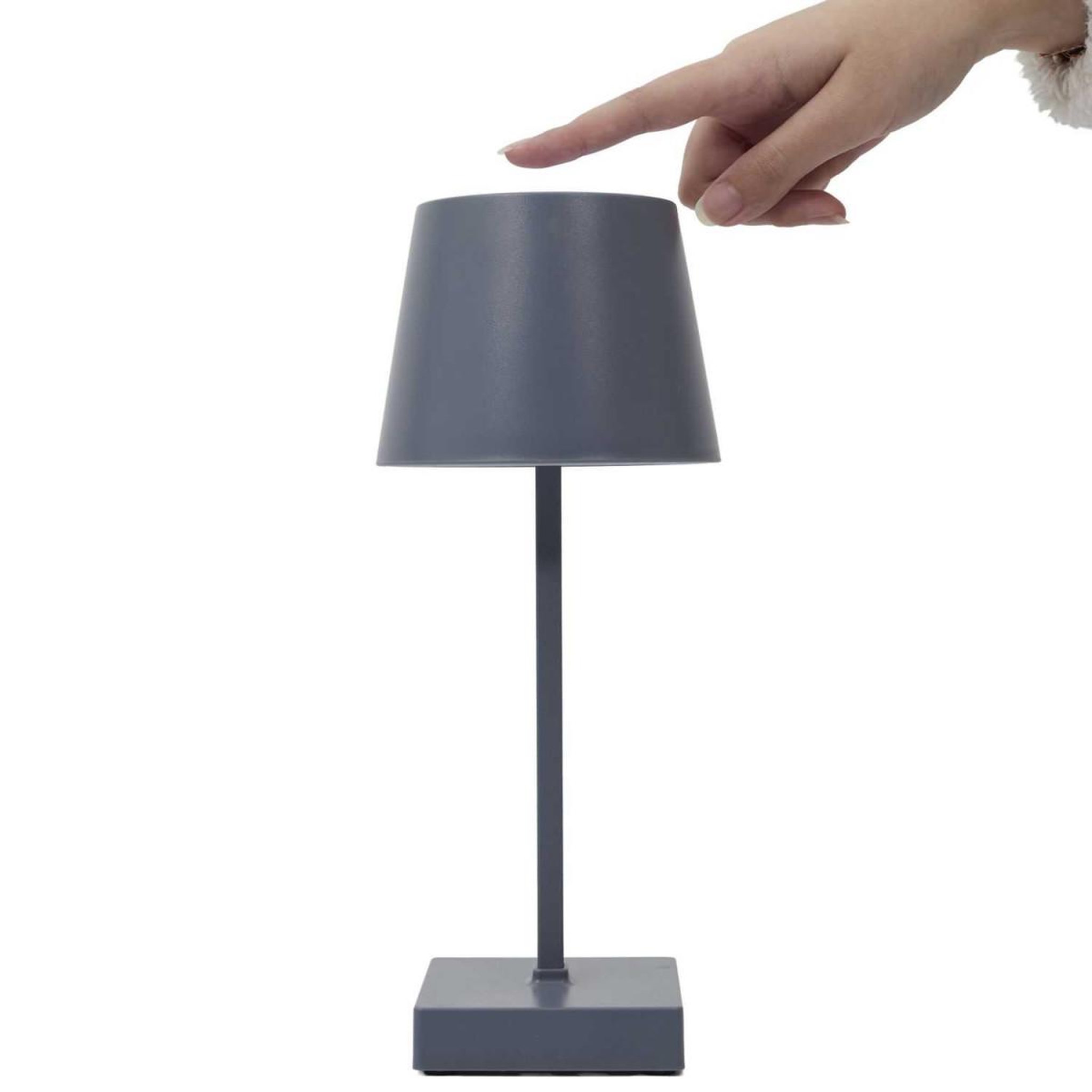 Voir la diapositive 2 : The Home Deco Factory Lampe à poser tactile  led  26cm gris