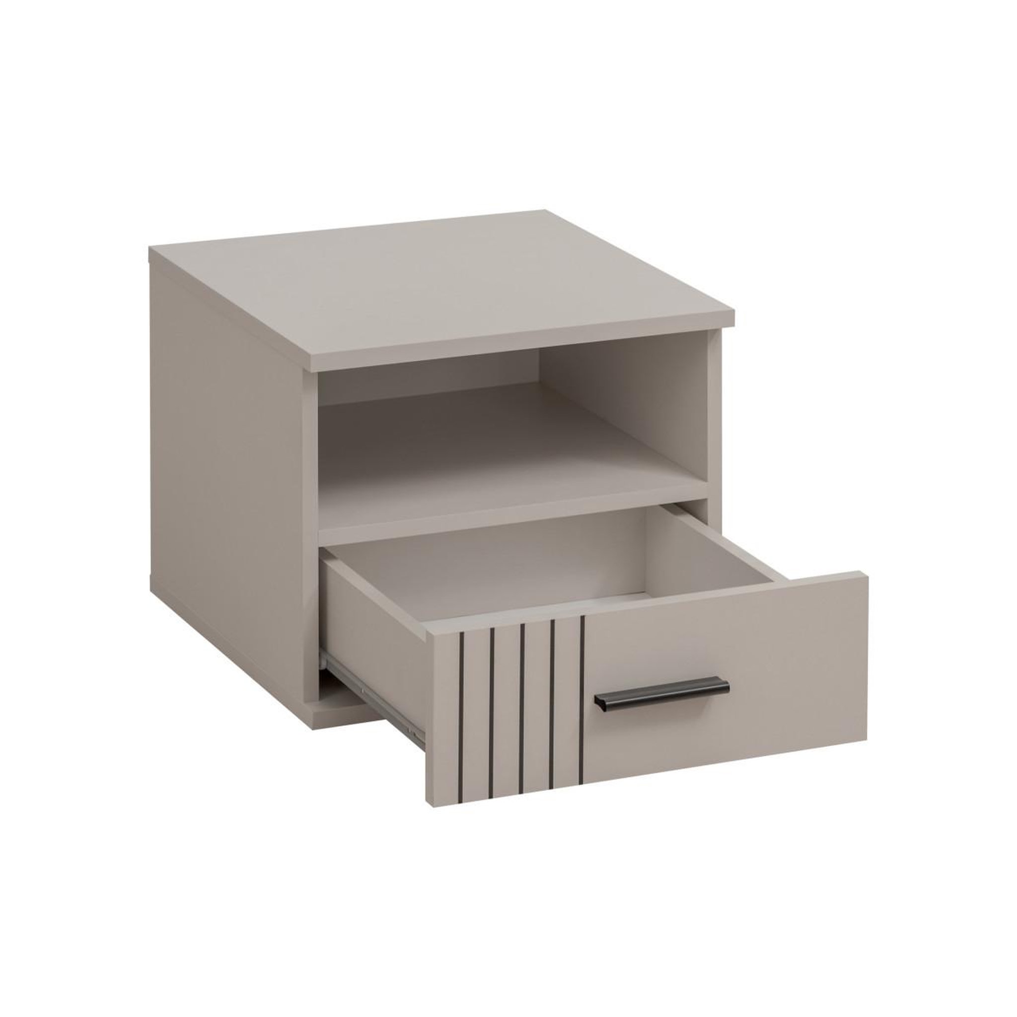 Voir la diapositive 2 : Paris Prix Table de chevet avec tiroir  sigma  45cm gris