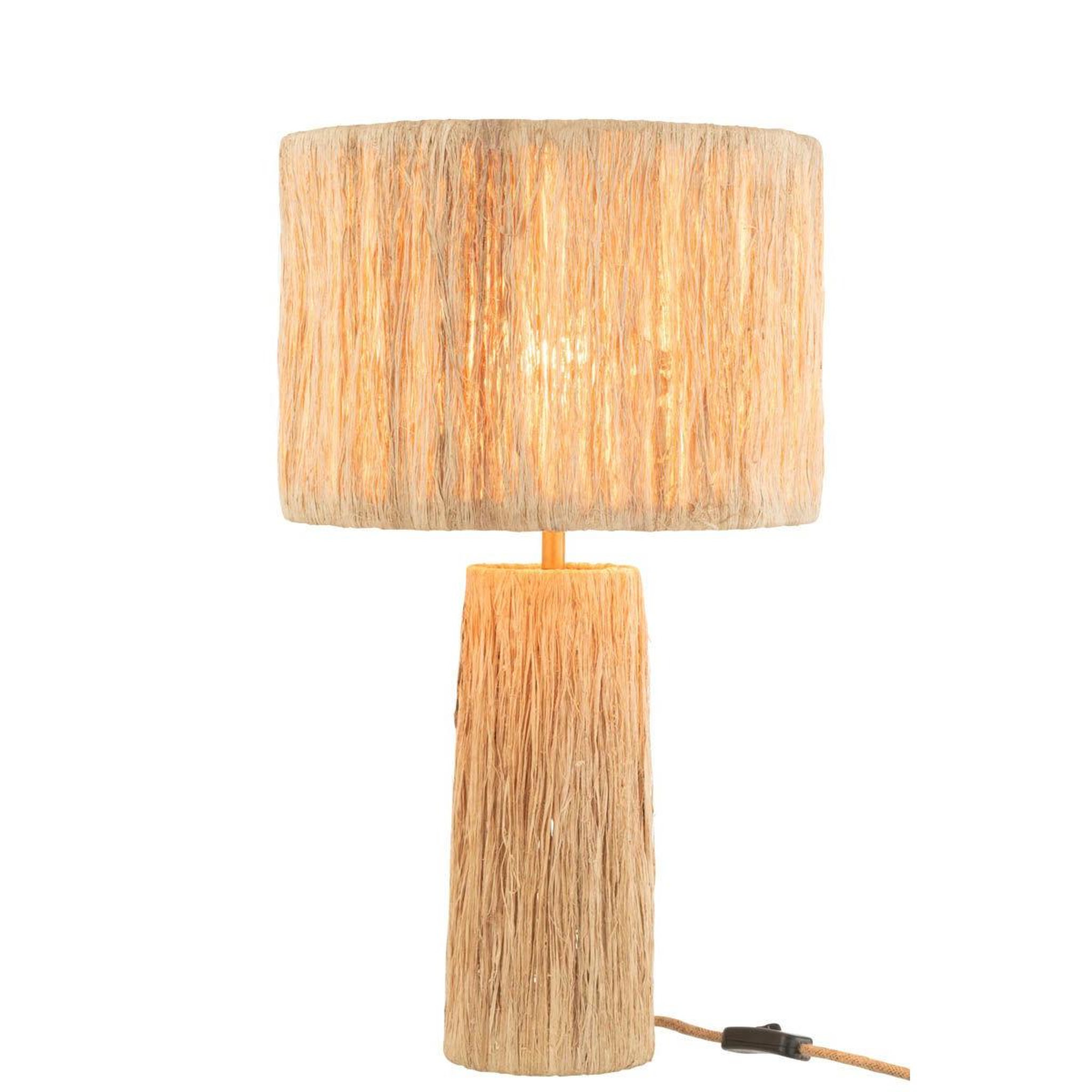 Voir la diapositive 2 : J-LINE Lampe à poser déco  bananier  57cm naturel