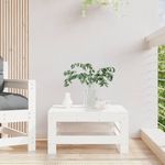 VIDAXL Repose-pied de jardin blanc bois de pin massif