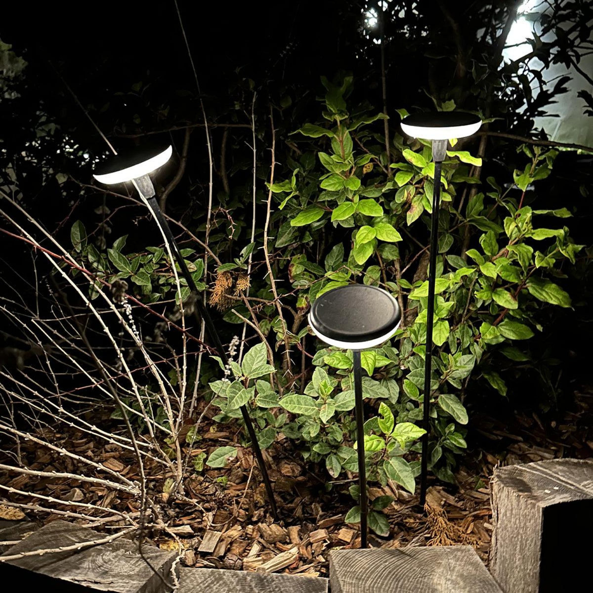 Lumisky Lot de 4 balises solaires LUCENTY Noir Plastique H76 cm
