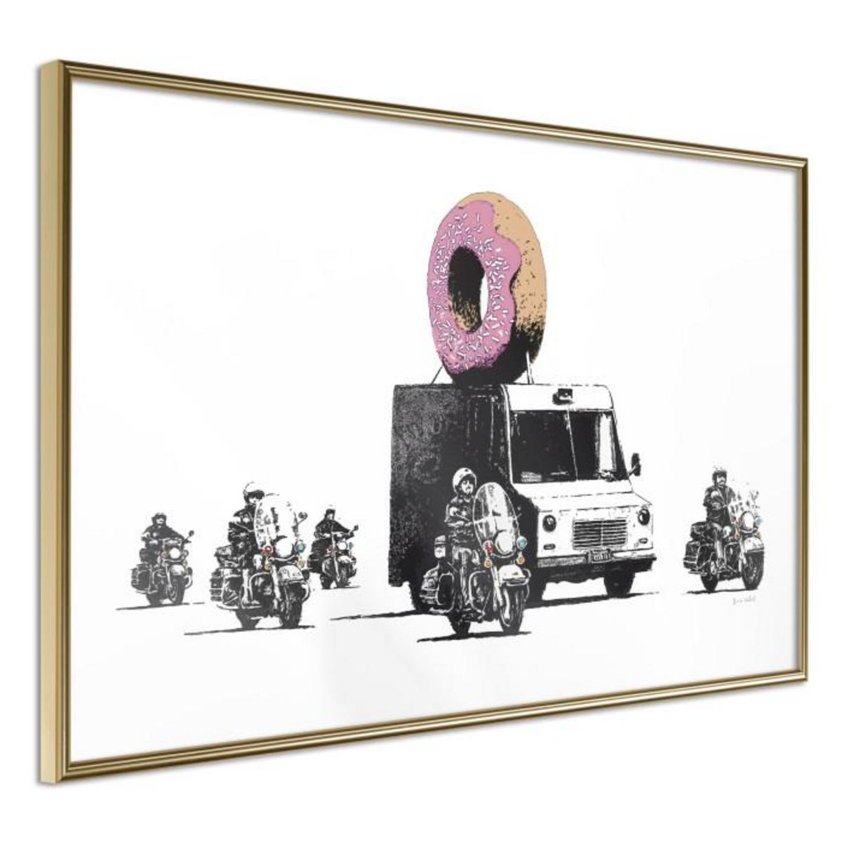 Paris Prix Affiche Murale Encadrée  Banksy Donuts Strawberry