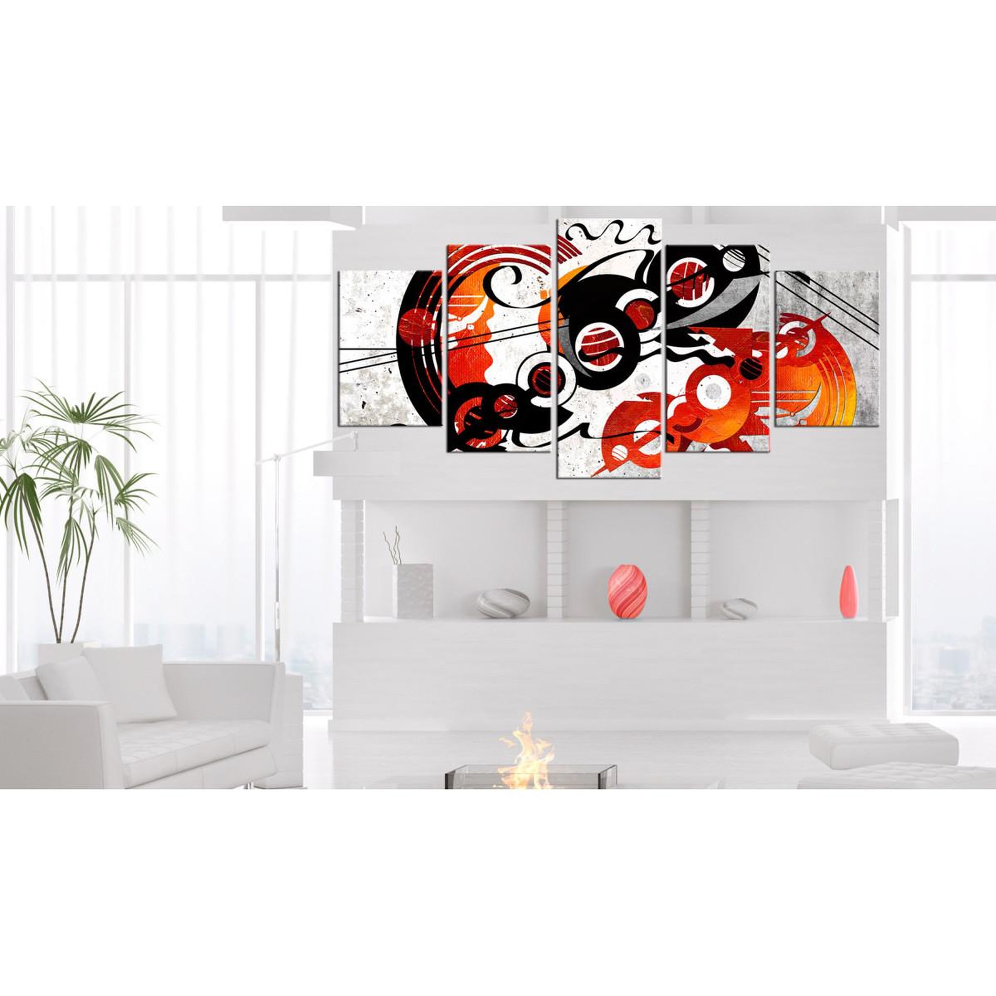 Voir la diapositive 2 : Paris Prix Tableau imprimé 5 panneaux  music creations wide