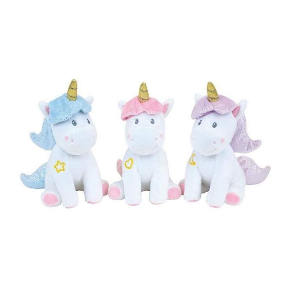 Fun House Lot Vaisselle Licorne pour Enfant - FUN HOUSE - 006319 - 2 Assiettes, 2 Sets de Couverts et 1 Peluche Douce
